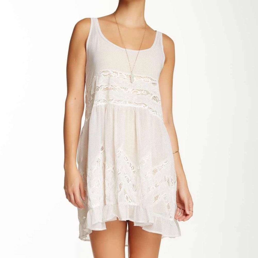 HOST PICK! Lovestitch dotted ruffle lace tunic slip dress